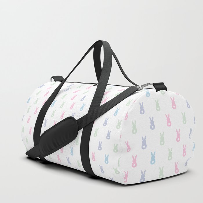 Pastel Rabbits, Cute Bunny Pattern Duffle Bag