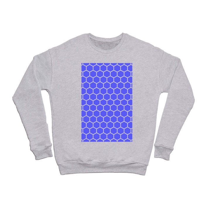 Honeycomb (White & Azure Pattern) Crewneck Sweatshirt