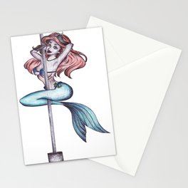 Mermaid Stripper Stationery Cards