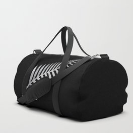 Silver Fern of New Zealand On Black Duffle Bag
