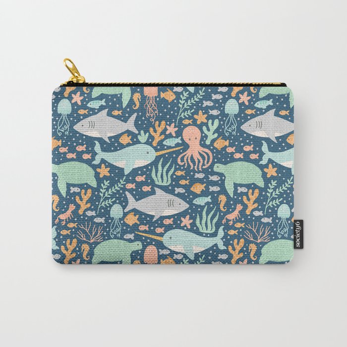 Under the Sea - Navy Carry-All Pouch
