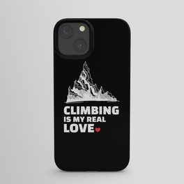 I love climbing Stylish climbing silhouette design for all mountain and climbing lovers. iPhone Case