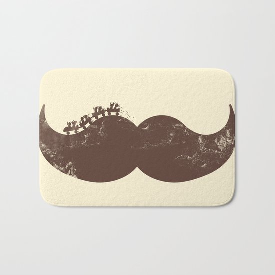 Mustache Ride Bath Mat