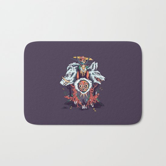 The Wolf Princess (Purple) Bath Mat