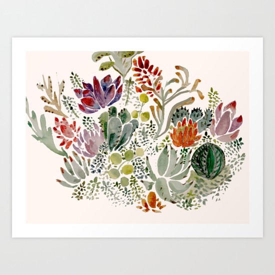 Succulents Art Print