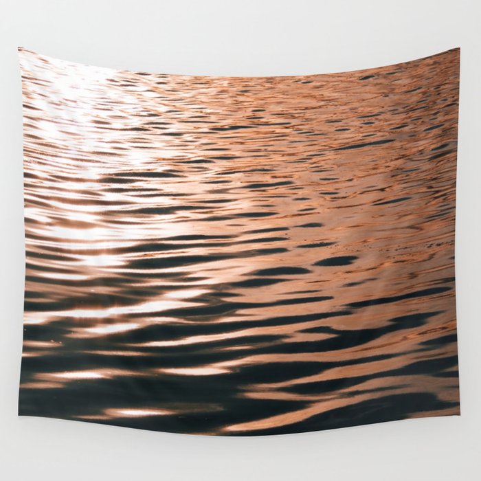 Rose Gold Water Wall Tapestry