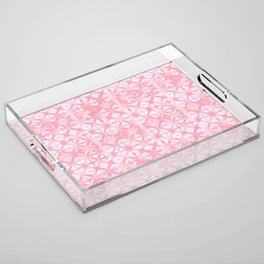 Pink coral grid Acrylic Tray