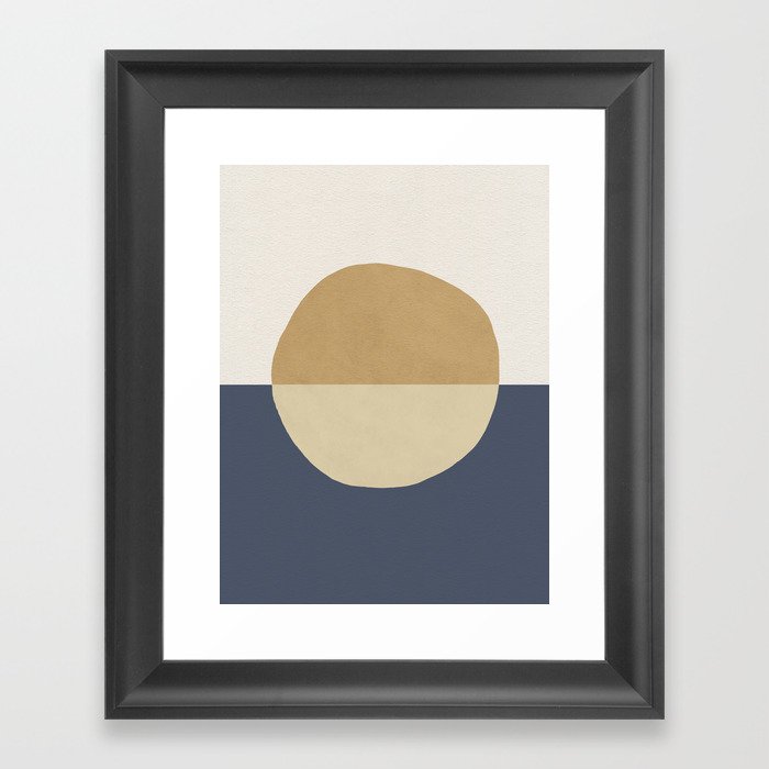 Horizon Abstract - Gold Framed Art Print