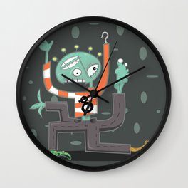 Crazy Alien Wall Clock