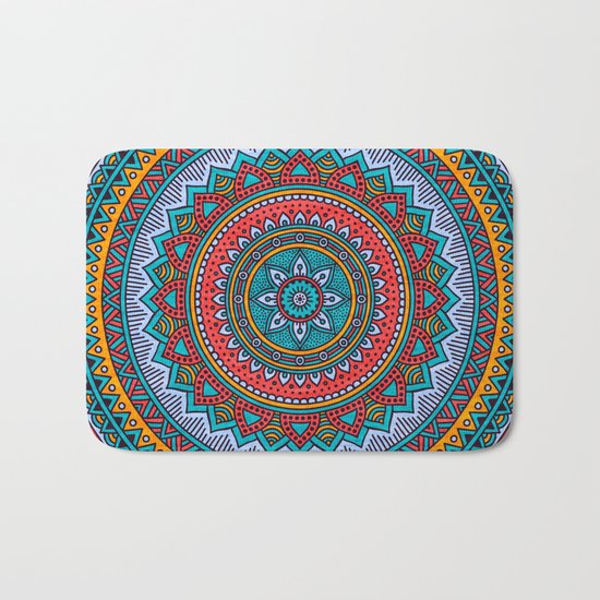 Hippie mandala 32 Bath Mat