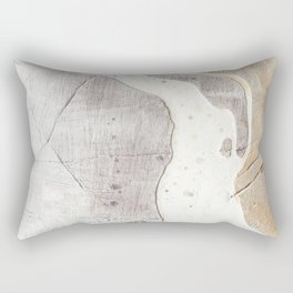 Feels: a neutral, textured, abstract piece in whites by Alyssa Hamilton Art Rectangular Pillow