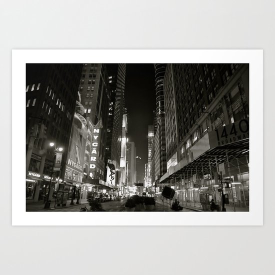 Times Square Noir Art Print