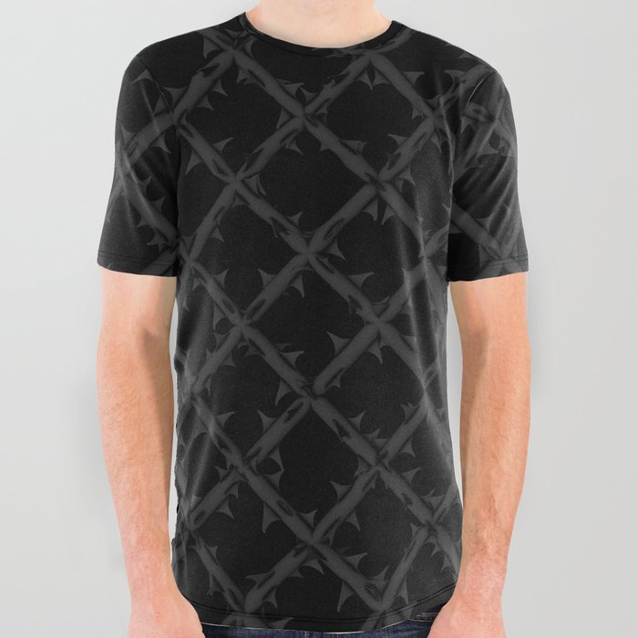 Thorns - Black/Black All Over Graphic Tee