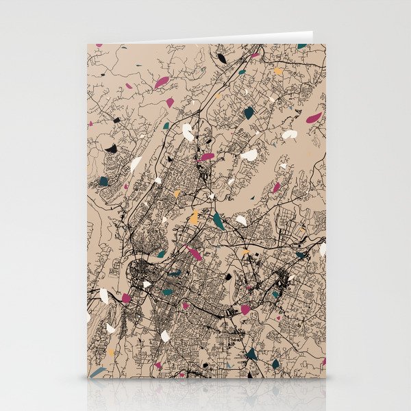 Chattanooga - USA - Eclectic Map Stationery Cards