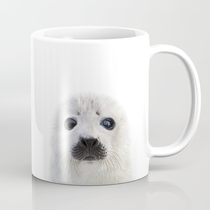 Baby Seal, Snow Animals, Art for Kids, Baby Animals Art Print By Synplus Coffee Mug