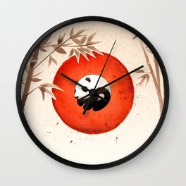 Panda yin-yang Wall Clock
