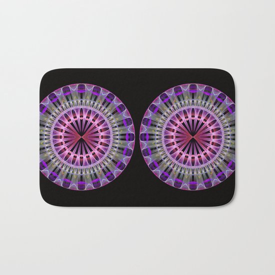 Groovy mandela with with tribal patterns Bath Mat
