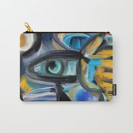 Creature With Flower Neo Expressionism Art Carry-All Pouch
