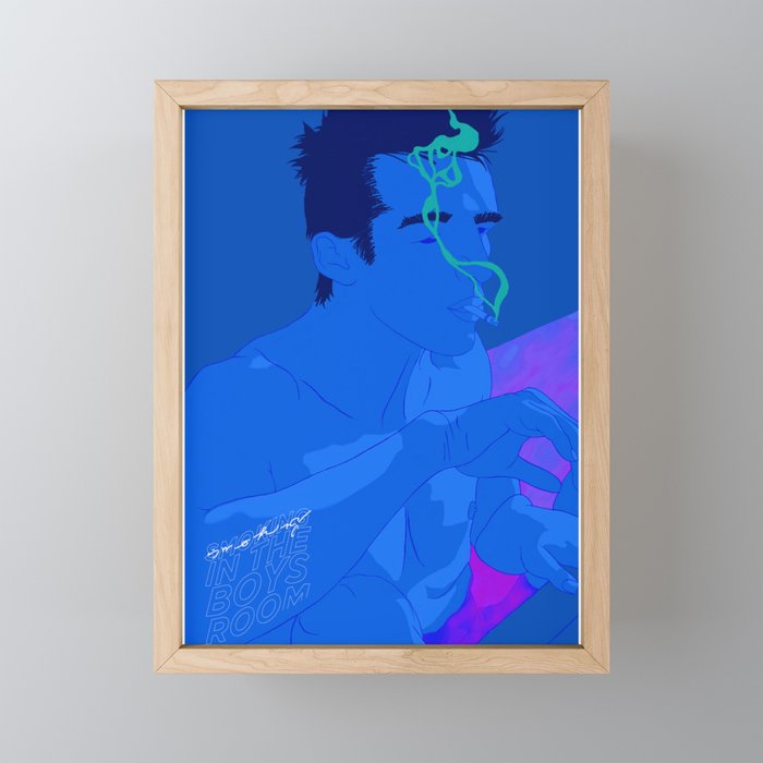 Smoking In The Boys Room 2019 Framed Mini Art Print By Elithekidd