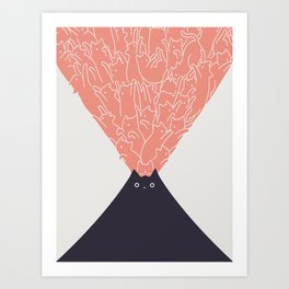 Cat Landscape 102: Vol-cat-no Art Print