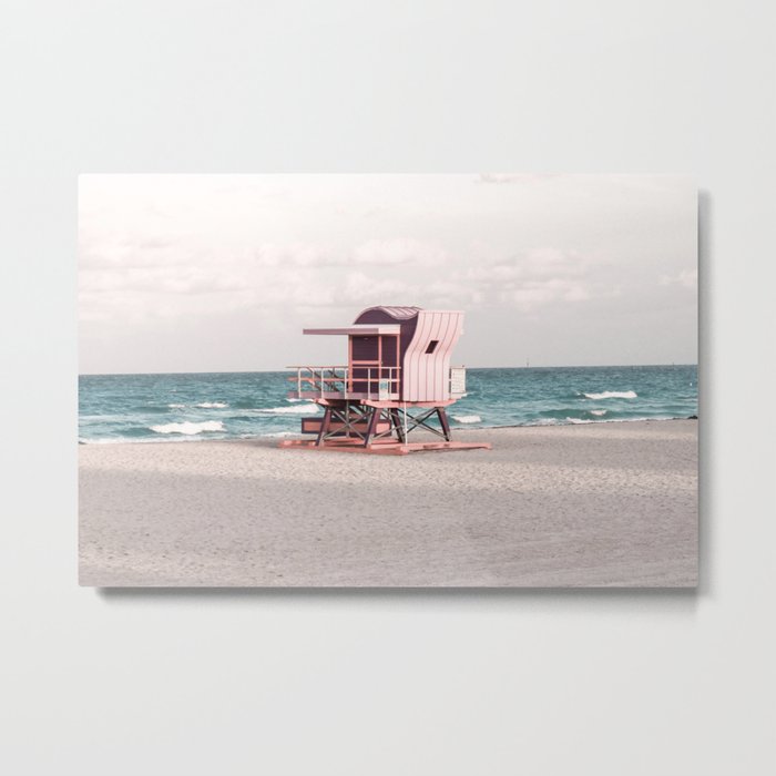 Miami Beach Lifeguard Stand Metal Print