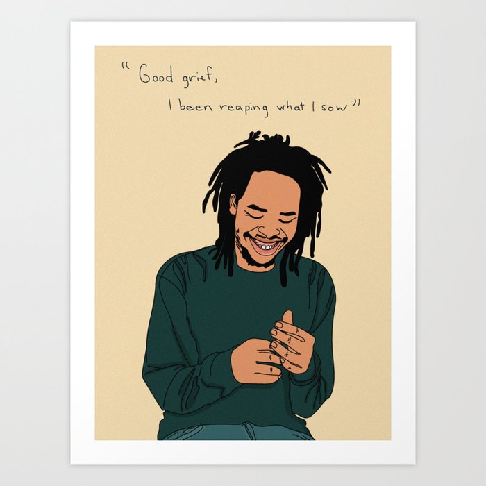 Earl Sweatshirt w/ lyrics Art Print