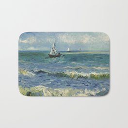 Van Gogh Bath Mat | Landscape, Paintings, Fineart, Impressionism, Fine, Famous, Vincent, Vangogh, Sea, Vintage 