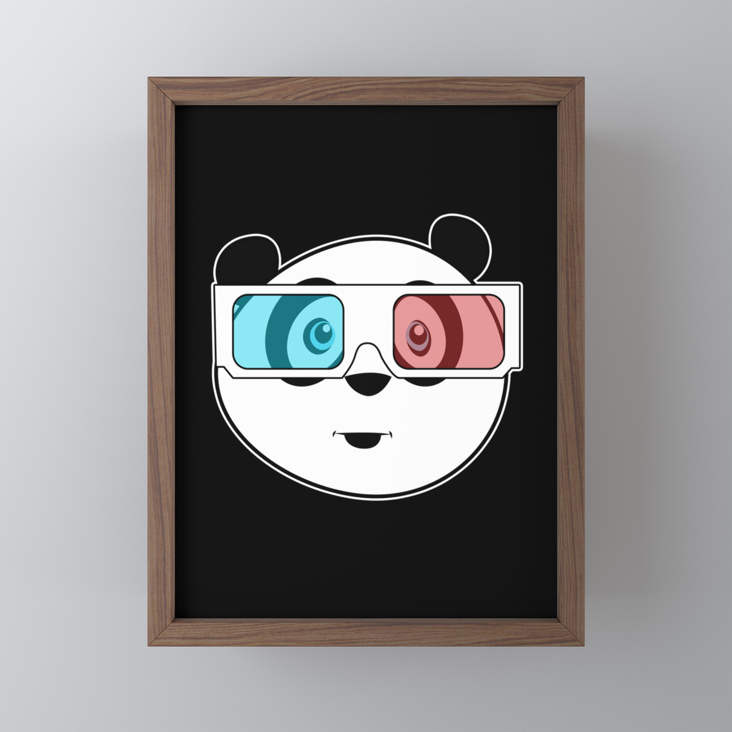 Panda 3d Glasses Framed Mini Art Print By Adamzworld Society6