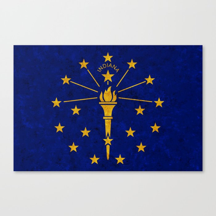 Flag of Indiana Canvas Print