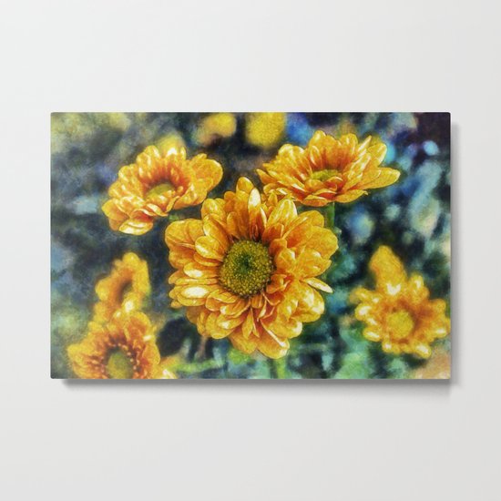Sunny Flowers Metal Print