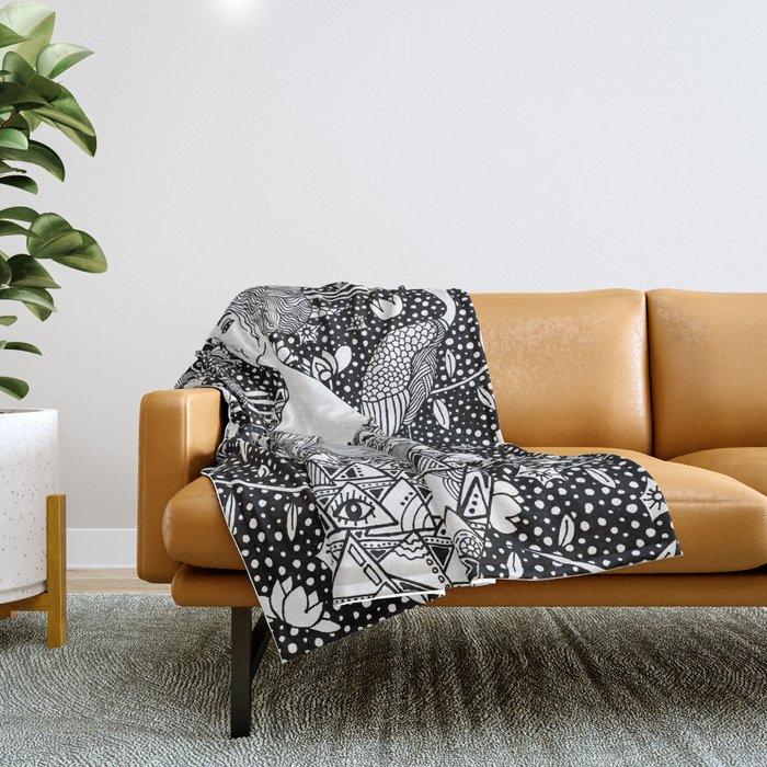 Gustav Klimt - Lady with fan Throw Blanket