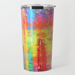 I have found my joy - prophetic art abstract expressionism rainbow colourful braille contemporary Travel Mug
