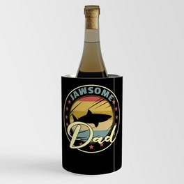 Jawasome Dad Funny Shark Father's Day Gift Wine Chiller