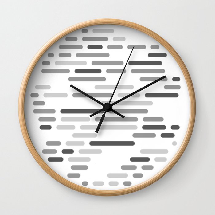 Black and White Dash Wall Clock