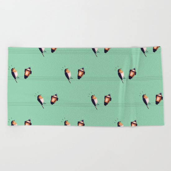Feeling Wired (Pattern) Beach Towel