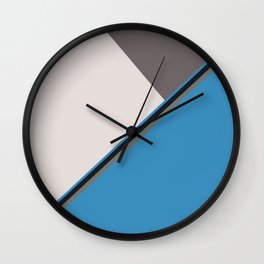 Light & Dark Gray Bordered By Slashes Plus A Sexy Navy Blue Wall Clock