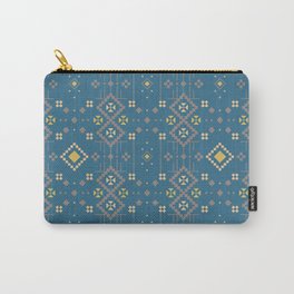 Aztec Stripes and Diamonds Pattern Carry-All Pouch