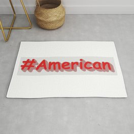 "#American" Cute Design. Buy Now Area & Throw Rug