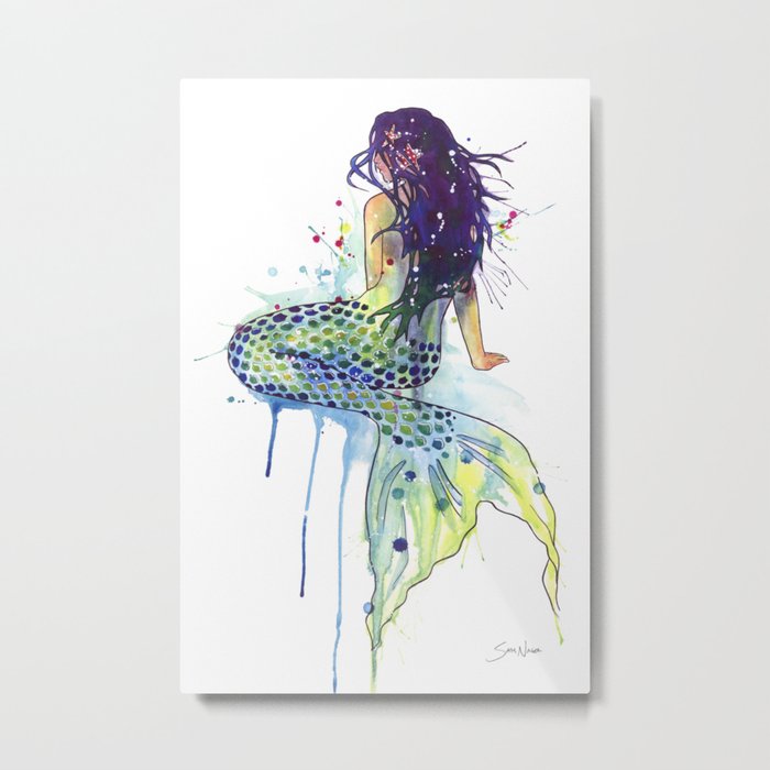 Mermaid Metal Print by Sam Nagel | Society6