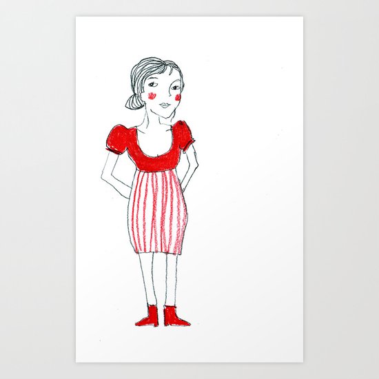Adoro il rosso Art Print