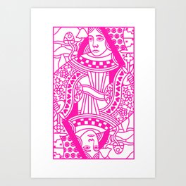 Pink Playing Card Art Print