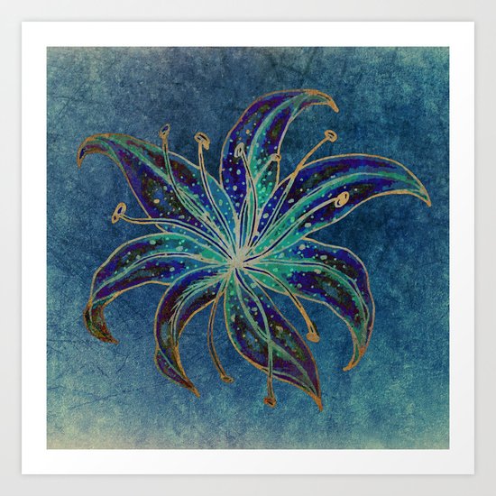 Blue Lily Art Print