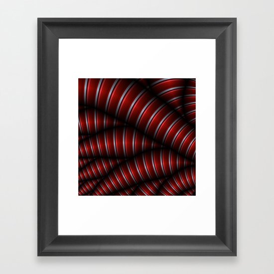 red and silver Framed Art Print