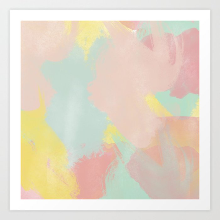 Abstract Pastel Acrylic Art Print By Junejournal Society6