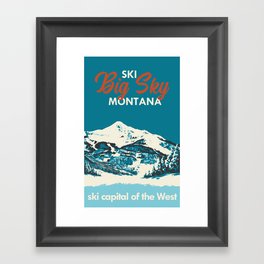 Ski Big Sky Montana Vintage Poster Framed Art Print