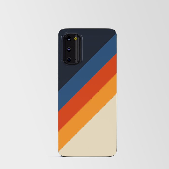 Colorful Classic Retro 70s Vintage Style Stripes - Padona Android Card Case