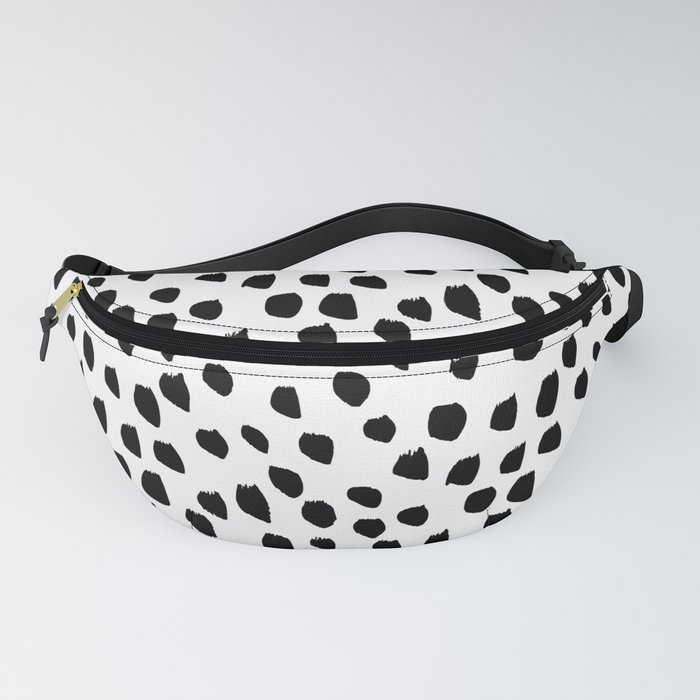 Hand drawn drops and dots on white - Mix & Match with Simplicty of life Fanny Pack