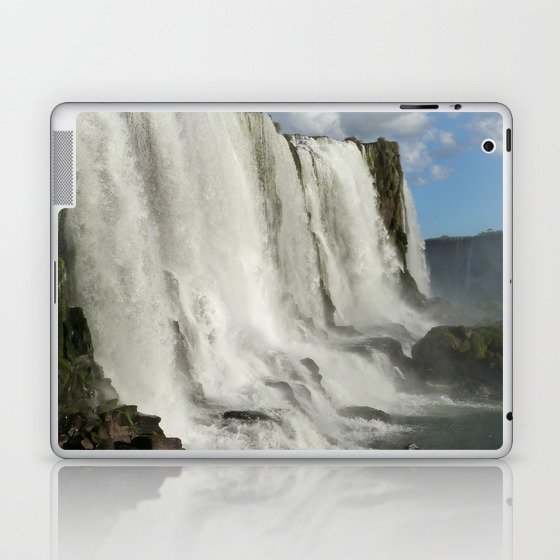 Brazil Photography - Majestic Waterfall In The Brazillian Rain Forest Laptop & iPad Skin