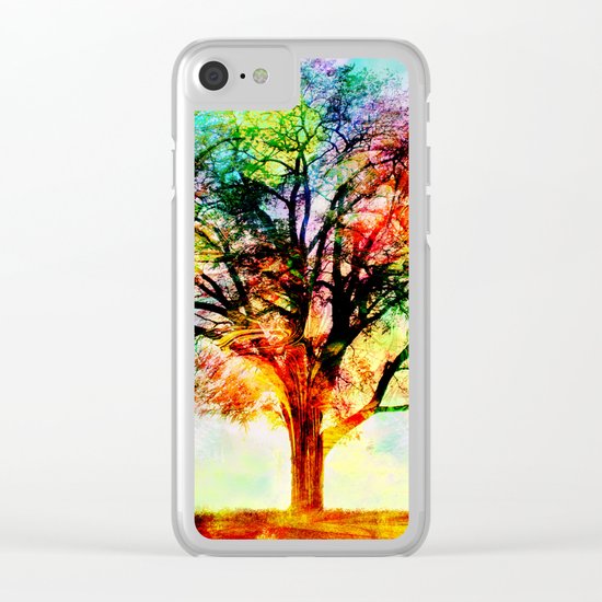 Fall Tree Clear iPhone Case