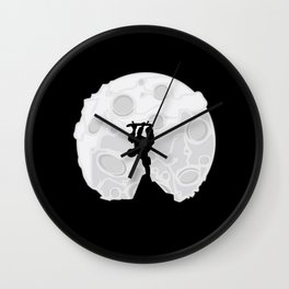 Skater Moon Wall Clock